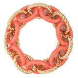 Women's Braided and Smooth Link Fashion Stretch Bracelet