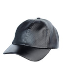 NYFASHION101 Soft PU Leather Perforated Precurved Baseball Cap