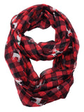 D&Y Christmas Theme Sheer Loop Infinity Scarf