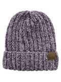 C.C Unisex Chenille Soft Warm Stretchy Thick Cuffed Knit Beanie Cap Hat