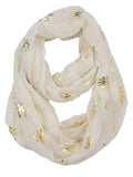 D&Y Christmas Theme Sheer Loop Infinity Scarf