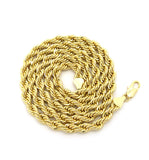 Unisex Hip Hop/Rap Style 7mm 30" Rope Chain Necklace in Gold-Tone