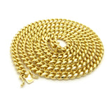 Gold-Tone Men's 6mm Miami Cuban Link Chain Necklace with Box Clasp