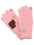 C.C. Kids' Children's Cable Knit Warm Anti-Slip Touchscreen Texting Gloves