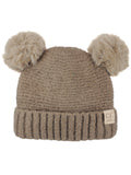 C.C Kids' Children's Double Ear Soft Pom Fuzzy Lined Cuff Beanie Cap