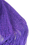 NYFASHION101 Fashionable Sparkly Glitter Thread Lightweight Tassel Scarf, Purple …