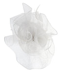NYFASHION101 Cocktail Formal Party Face Veil Floral Mesh Fascinator Headband