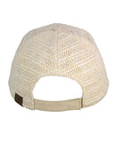 C.C Paper Straw Weaved Panel Precurved Suede Feel Brim Baseball Cap Hat
