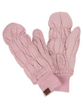 C.C Unisex Light Warm Soft Quilted Elastic Insulated Puffer Mittens