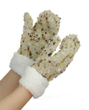 NYfashion101 Exclusive Women's Confetti Knit Winter Warm Cuff Mittens