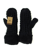 NYfashion101 Exclusive Thick Braided Cable Knit Winter Warm Cuff Mittens