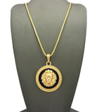 Lion Head Medallion Pendant w/ Chain Necklace