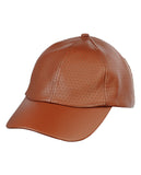 NYFASHION101 Soft PU Leather Perforated Precurved Baseball Cap
