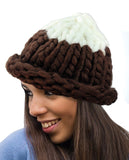 NYfashion101 Two Tone Handmade Big Chunky Loop Helsinski Hat Beanie