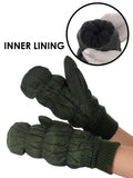 C.C Unisex Light Warm Soft Quilted Elastic Insulated Puffer Mittens