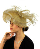 NYFASHION101 Wavy Contour Layered Sinamay Mesh Net Fascinator Headband
